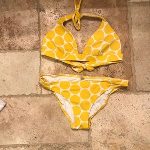 Victoria Secrets Yellow polka dot bikini